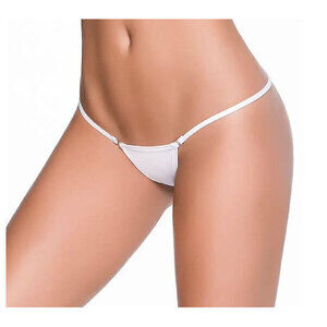 Mapale - Hip Hugging Clip Y-Back Thong - White